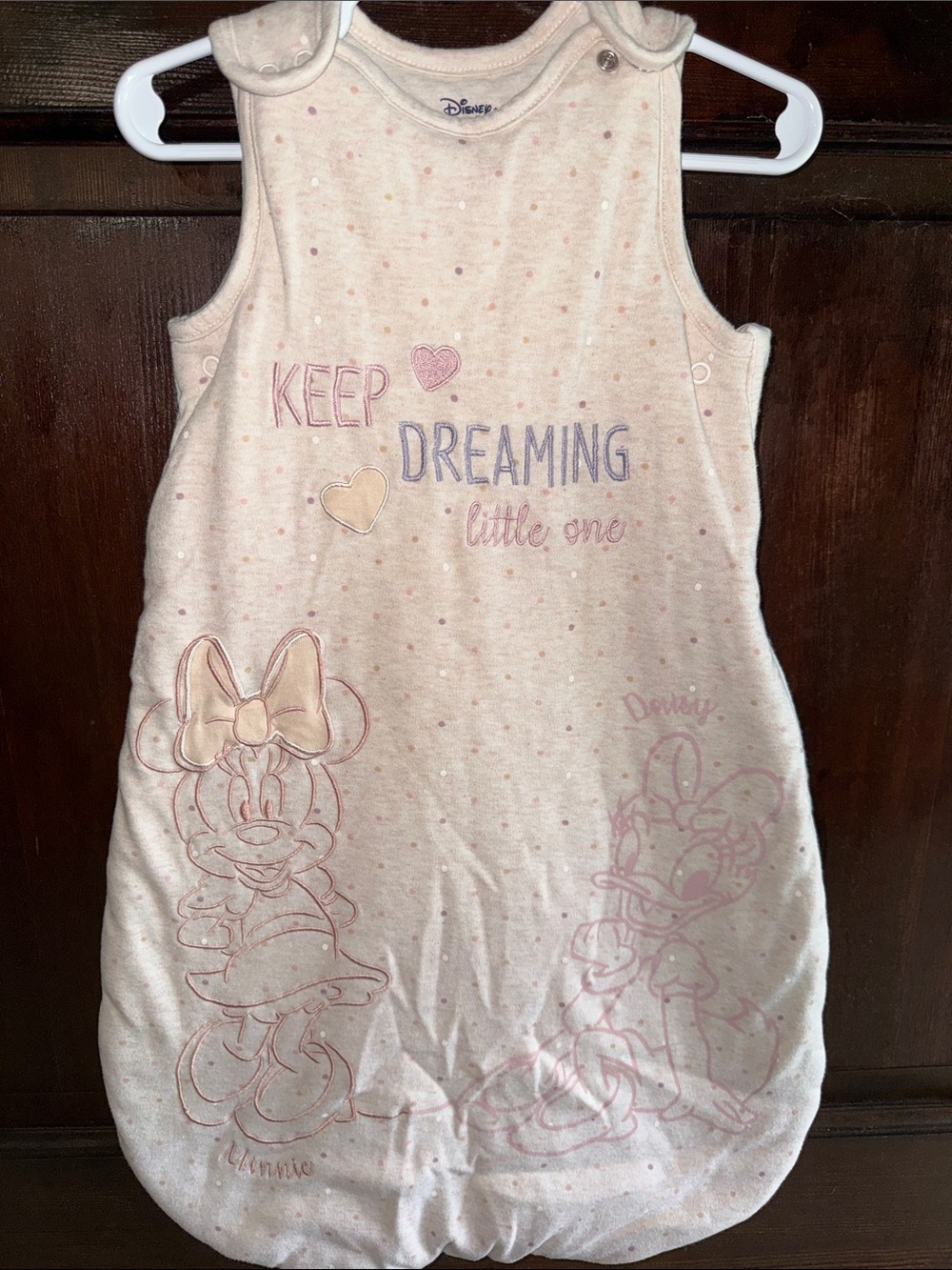 Disney Pink Minnie & Daisy 'Keep Dreaming Little One' Sleep Sack 0-6M